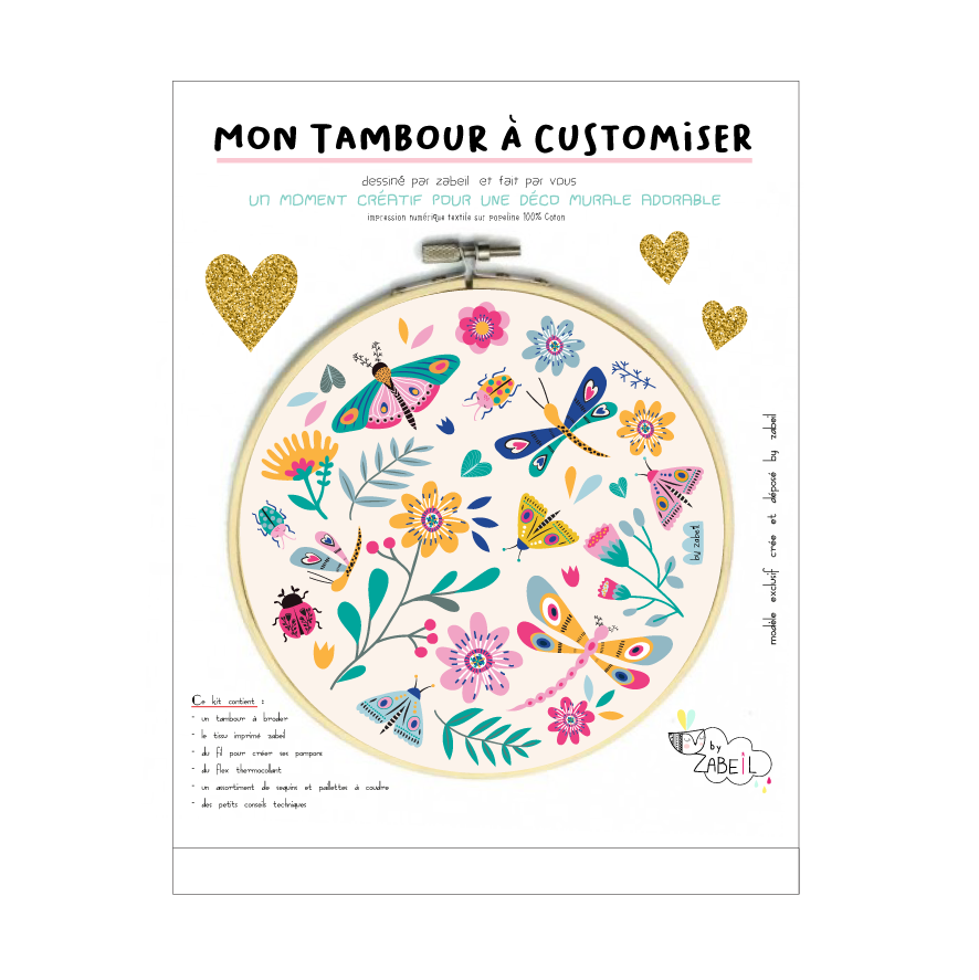 Kit tambour mural à customiser DIY - Zabeil – Image 3