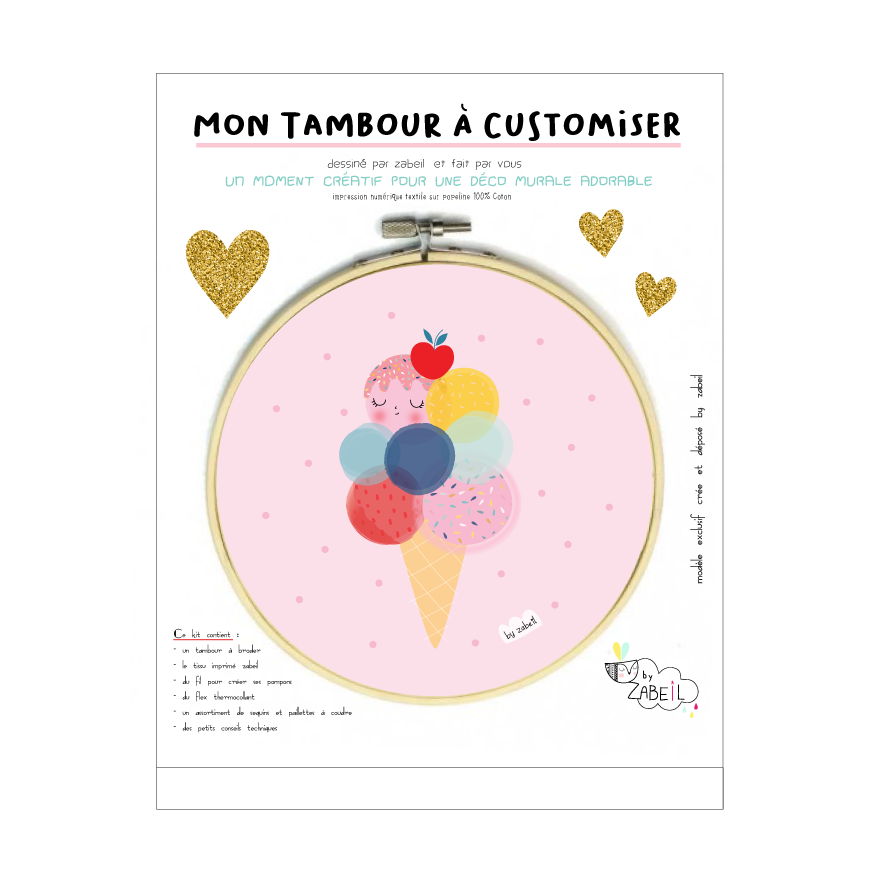 Kit tambour mural à customiser DIY - Zabeil – Image 2