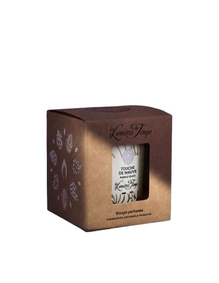 Bougie 180 grs - touche de mauve - Les Lumière du temps
