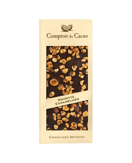 Tablette chocolat lait noisettes - Comptoir du cacao