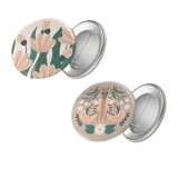 2 Broches (badges) - Boho butterfly - Fleurs + Papillon #129 - Maison Joliette – Image 2