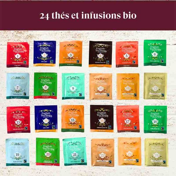Calendrier l’Avent Mini Bleu Bio - 24 sachets - English tea shop – Image 4