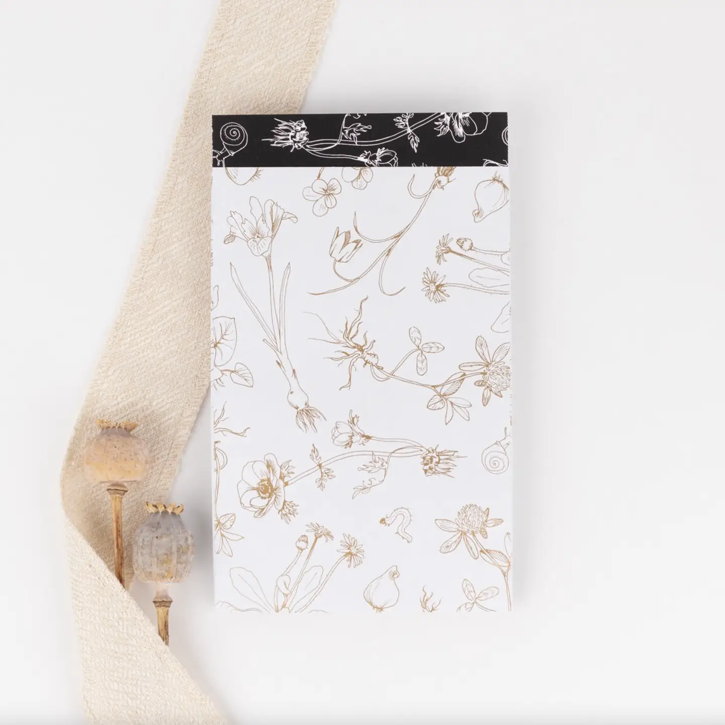 Pochette cadeau Nouvelle Vie, blanc/or – Image 3