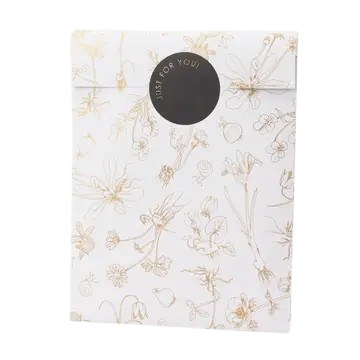 Pochette cadeau Nouvelle Vie, blanc/or