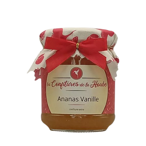 Confiture extra Ananas Vanille 220gr - les confitures de la Hoube