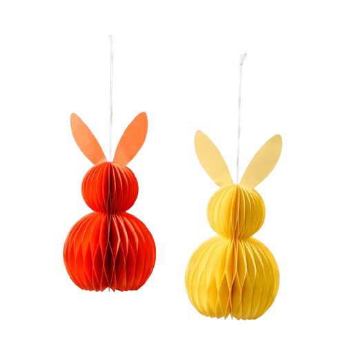 Lapin en papier à suspendre