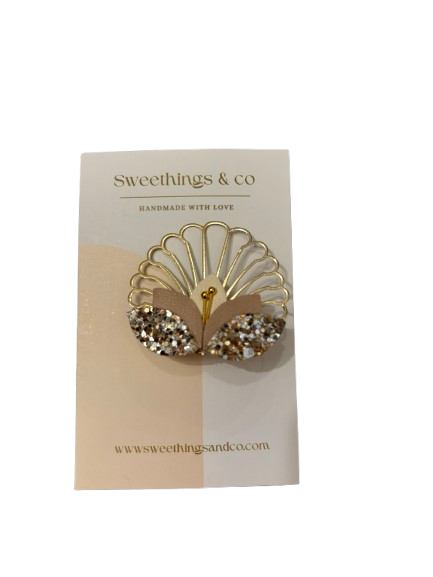Broche Paon Cuir – Sweethings & Co