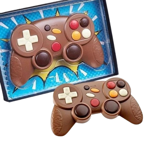 Coffret insolite manette de jeux vidéo en chocolat