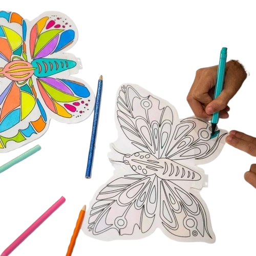 Coloriages gonflables - 2 papillons à colorier - Ara-creative – Image 2