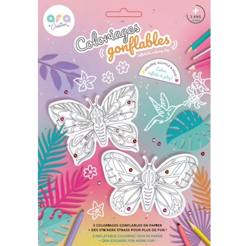 Coloriages gonflables - 2 papillons à colorier - Ara-creative – Image 4