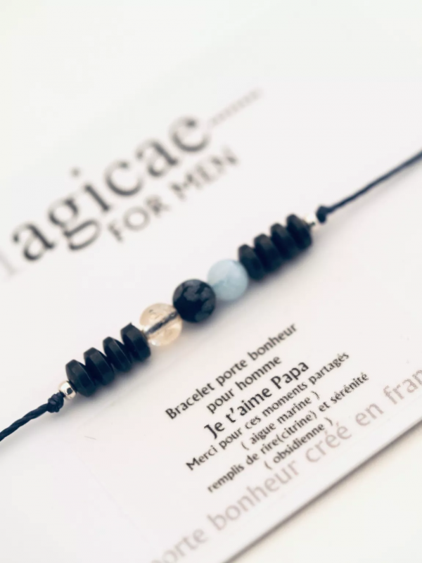 Bracelet porte bonheur - Homme - Je t aime papa - Magicae – Image 2