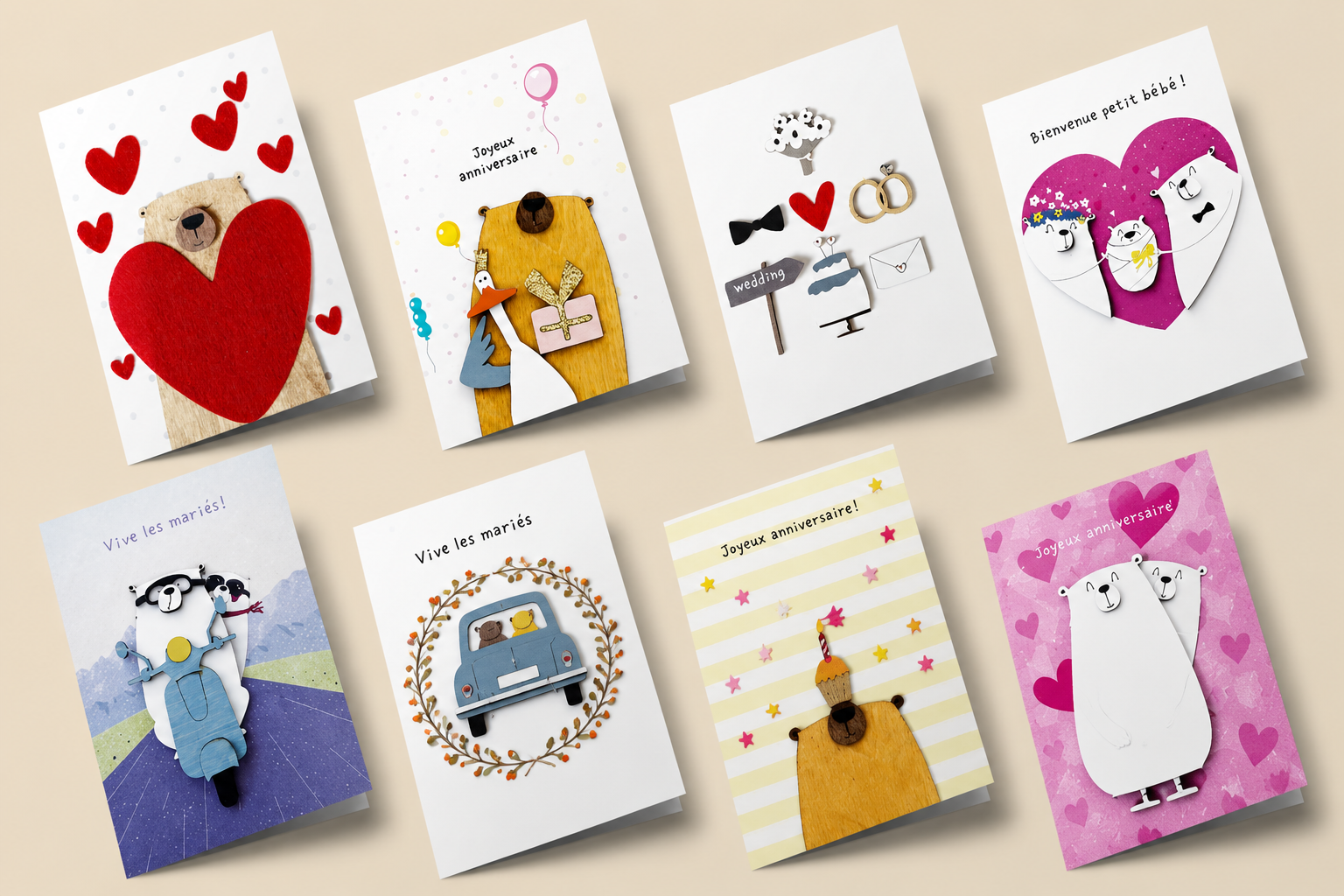 Cartes en bois artisanales – Cartes originales pour toutes les occasions