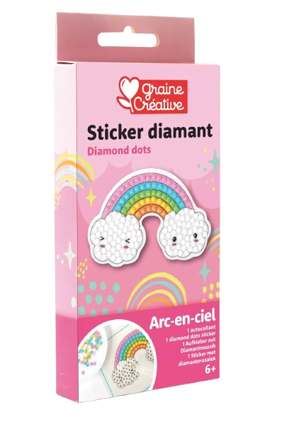 Kit diamant mosaïque sticker - Arc en ciel - Graine Créative