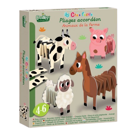 🐷 Pliages accordéons – Animaux de la ferme