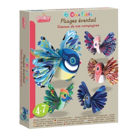 🐦 Pliages éventails – Oiseaux de nos campagnes