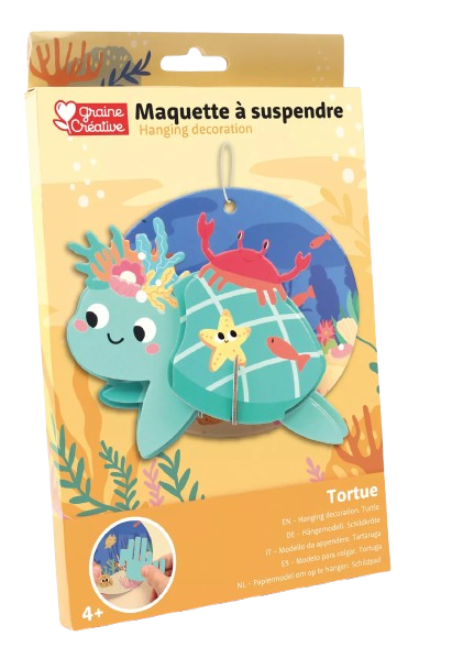 Maquette à Suspendre Tortue 3D en Carton – Graine Créative