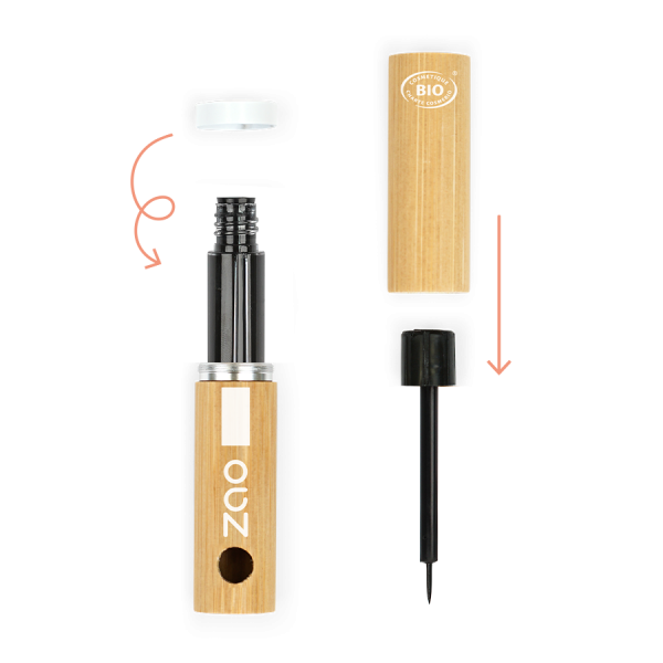 Eyeliner feutre ou pinceau Bio & Vegan - rechargeable – ZAO Make-Up – Image 3