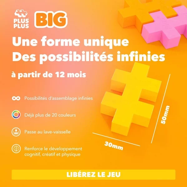 Jeu de construction et d'imagination - Tube BIG PLUS PLUS – Image 7