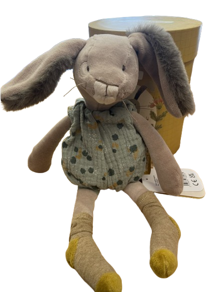 Poupée lapin sauge (en boîte) - Trois petits lapins - Moulin Roty