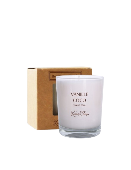 Bougie 180g - Vanille-coco - Lumières du temps