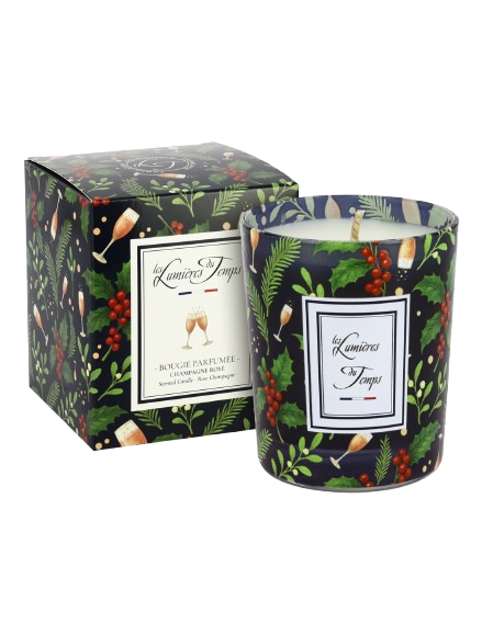 Bougie Noël 180g - Champagne Rosé - Les Lumières Du Temps – Image 2