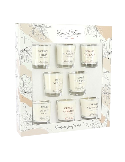 Coffret 8 bougies de 35 grs - coffret 2 - Les Lumières du temps