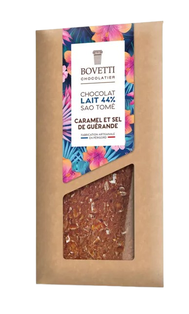 Tablette chocolat au lait caramel et de de Guérande - Bovetti