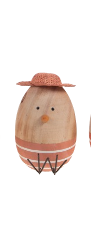 Poussin décoratif en bois – Image 3