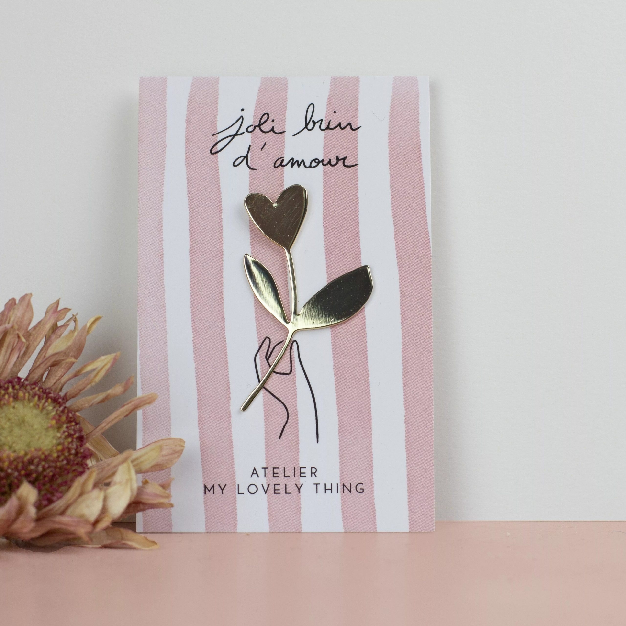 Pin’s Joli Brin d’Amour en laiton - My lovely thing