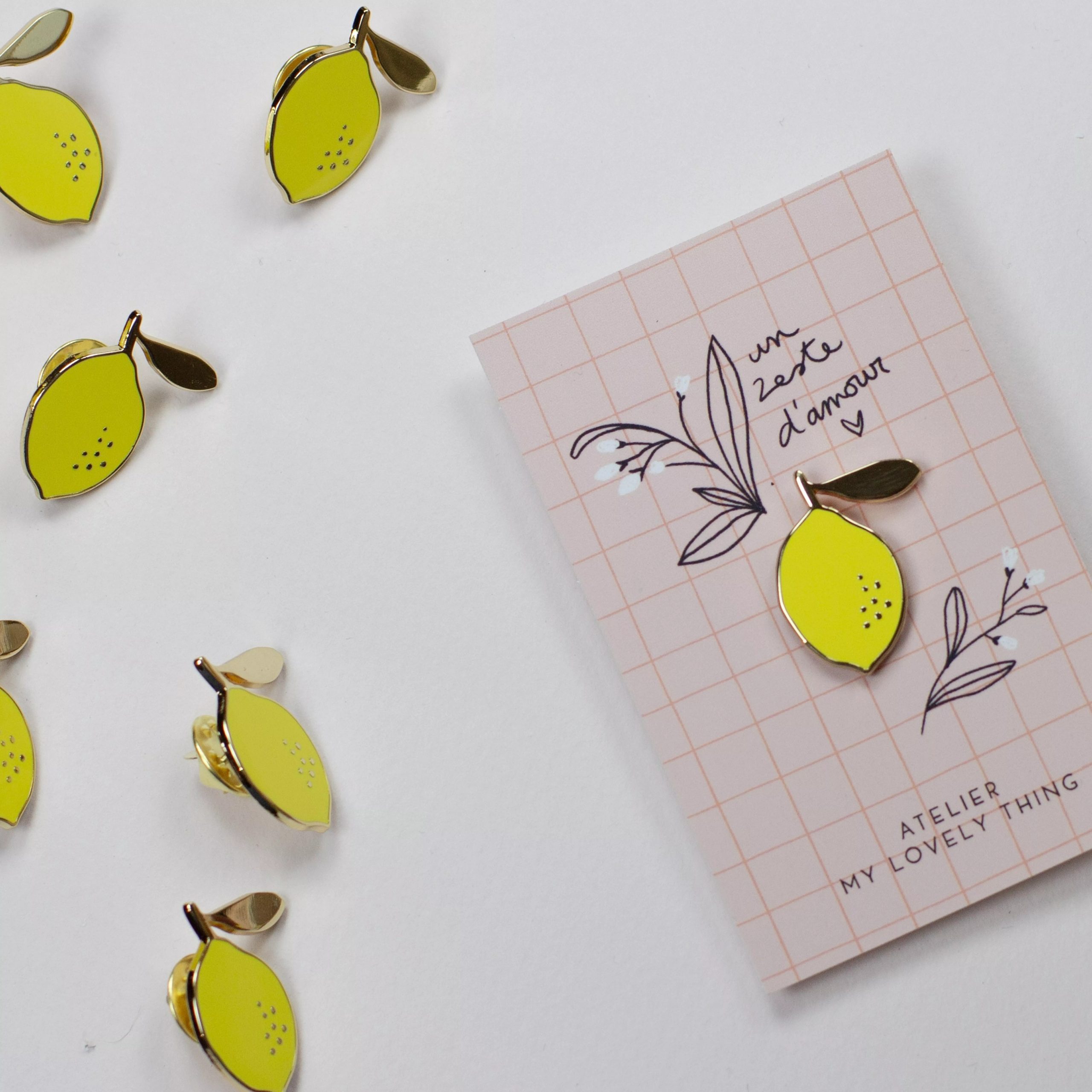 Pin's "Un Zeste d'Amour" en laiton - My lovely thing