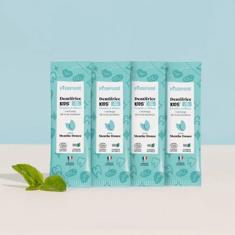 Dentifrice menthe enfant – Poudre à diluer naturelle Pimpant – Image 3
