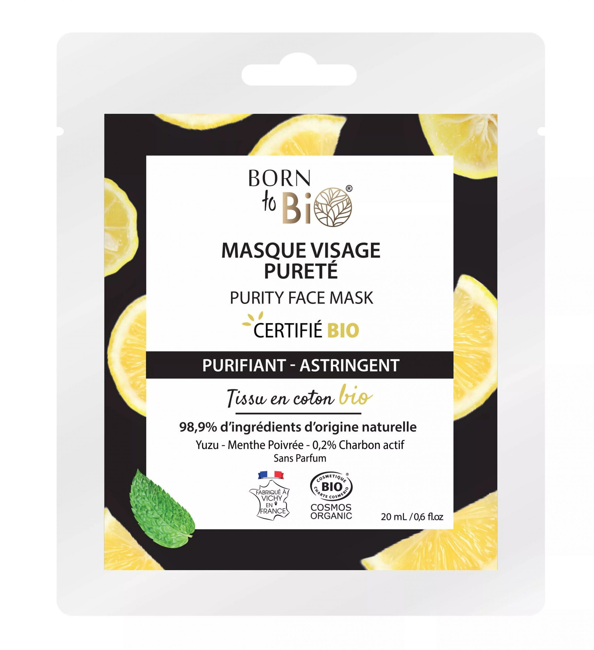 Masque Visage Bio - pureté - Born to bio