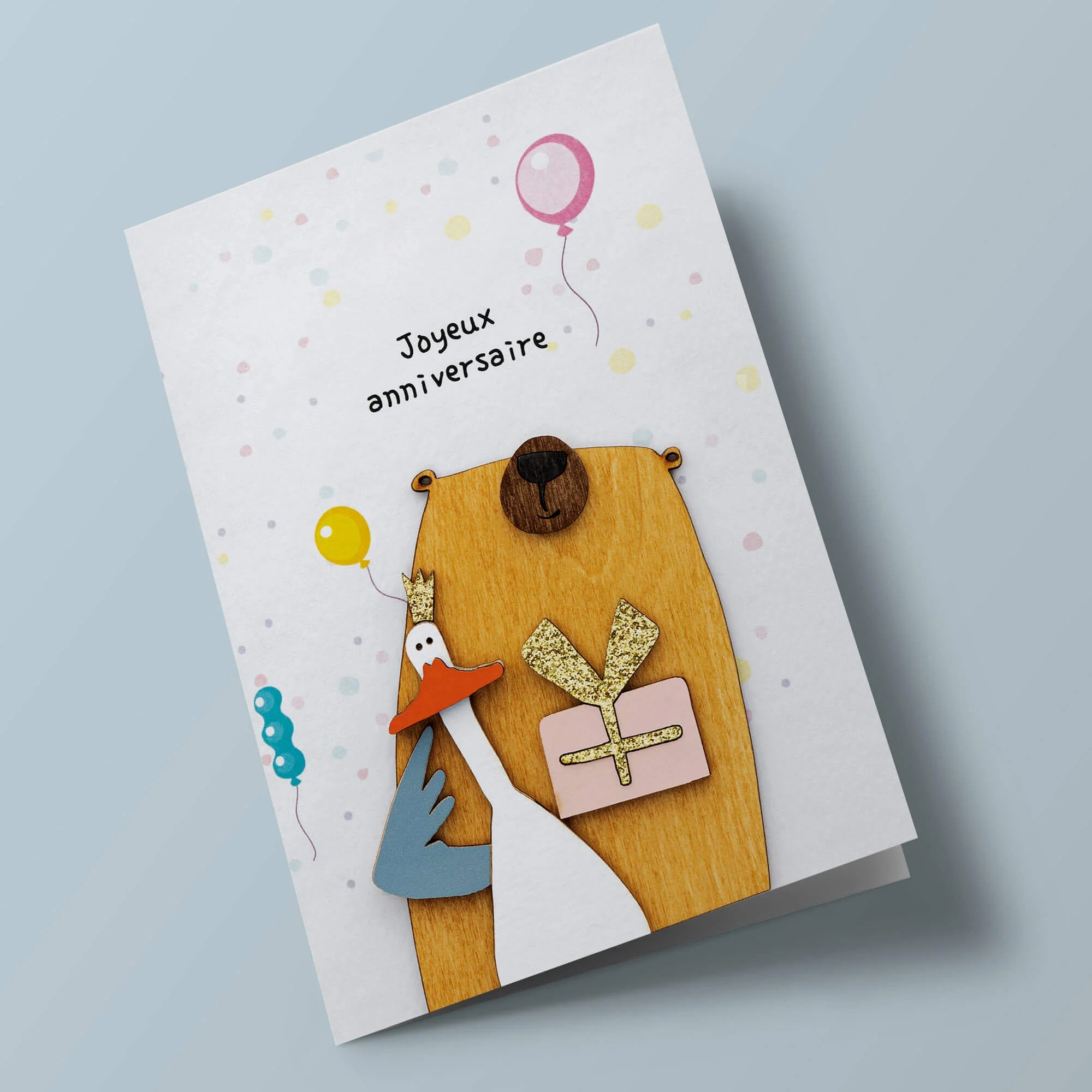 Cartes en bois artisanales – Cartes originales pour toutes les occasions – Image 5