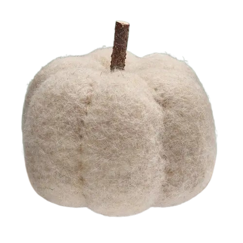 Citrouille en feutre crème – Image 2