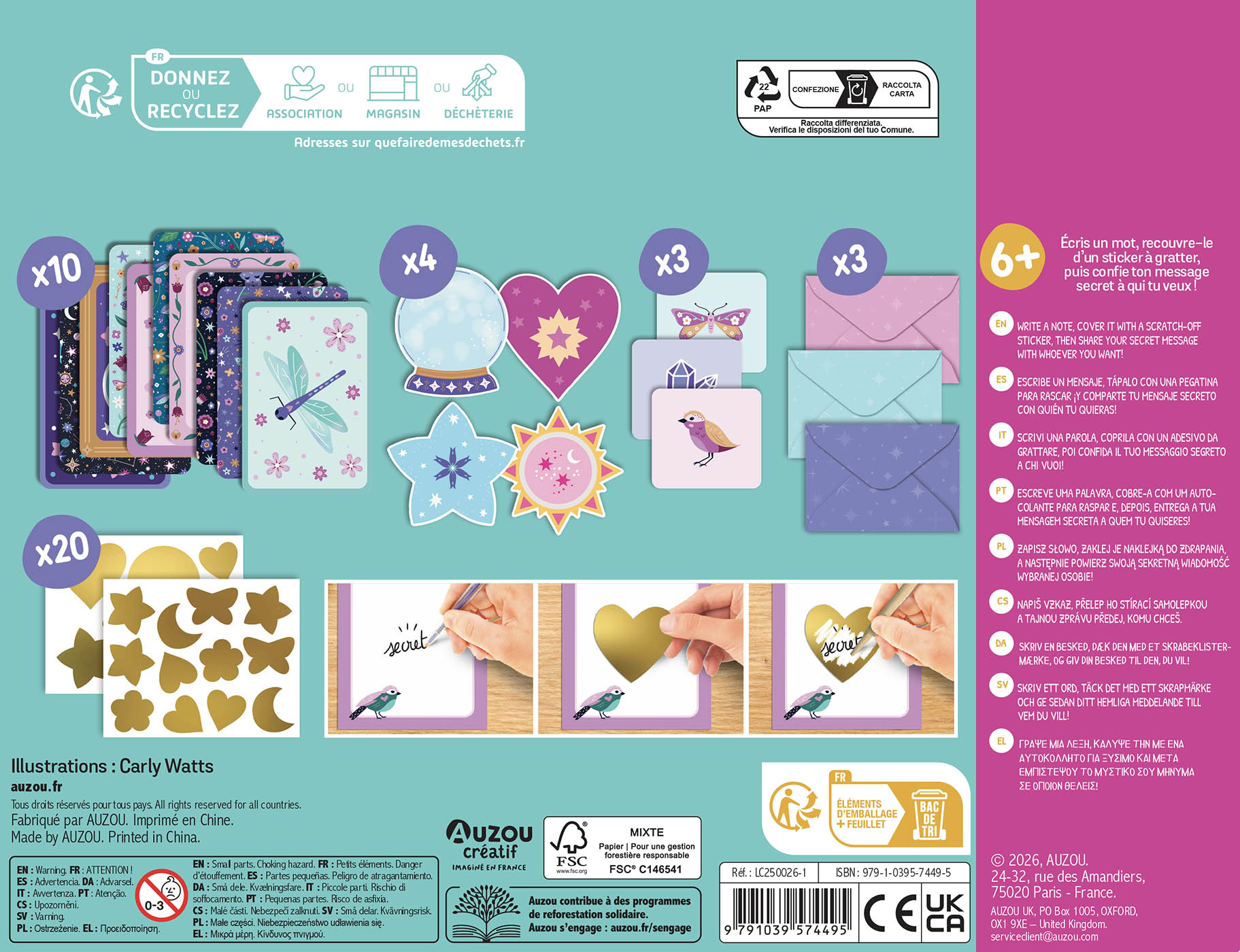 Ma pochette d'artiste- mes messages secret - Auzou – Image 3