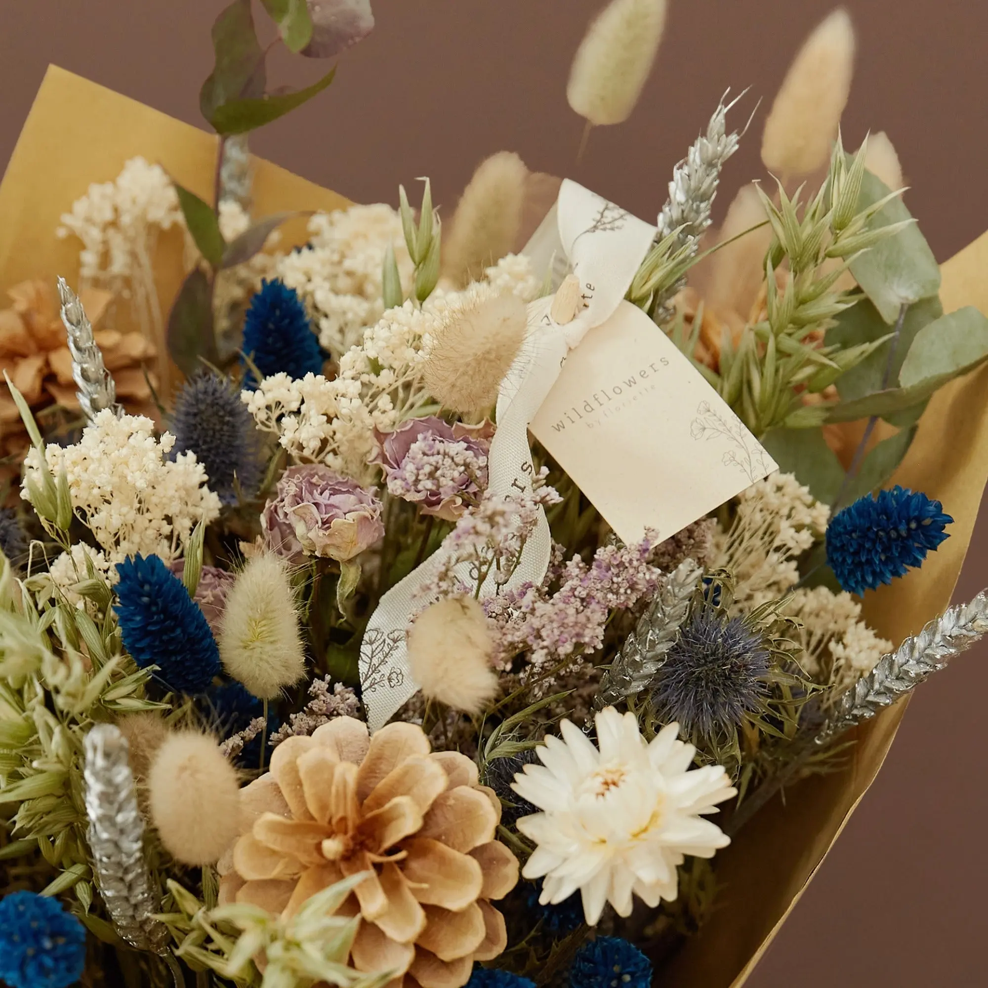 Bouquet classique de fleurs séchées Silver Frost – Image 5