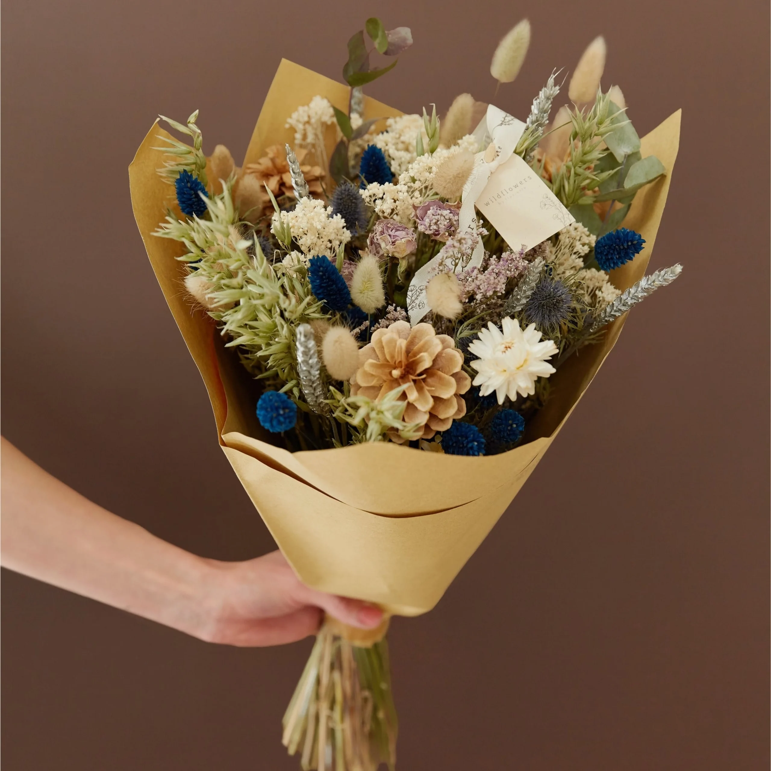 Bouquet classique de fleurs séchées Silver Frost – Image 6