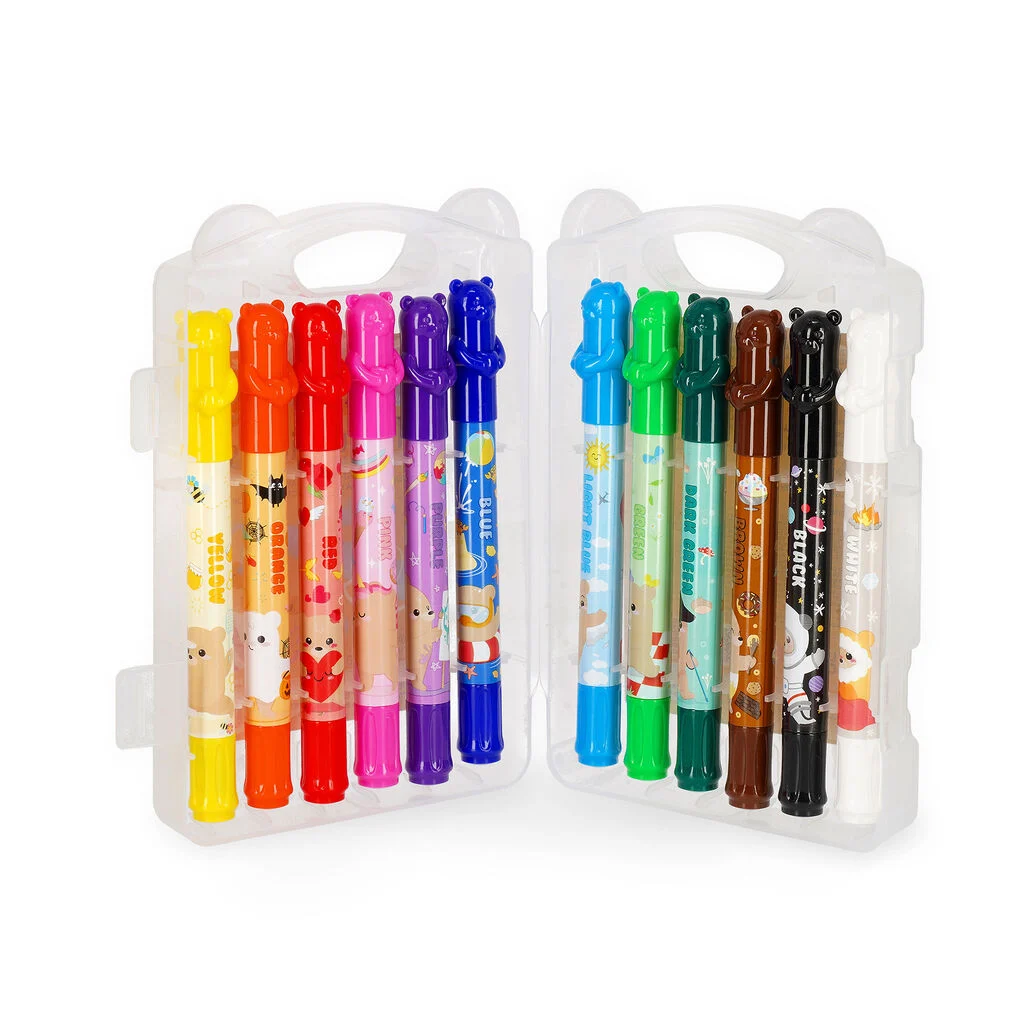 Set de 12 Crayons Gras Rotatifs – Teddy Friends – Legami – Image 7