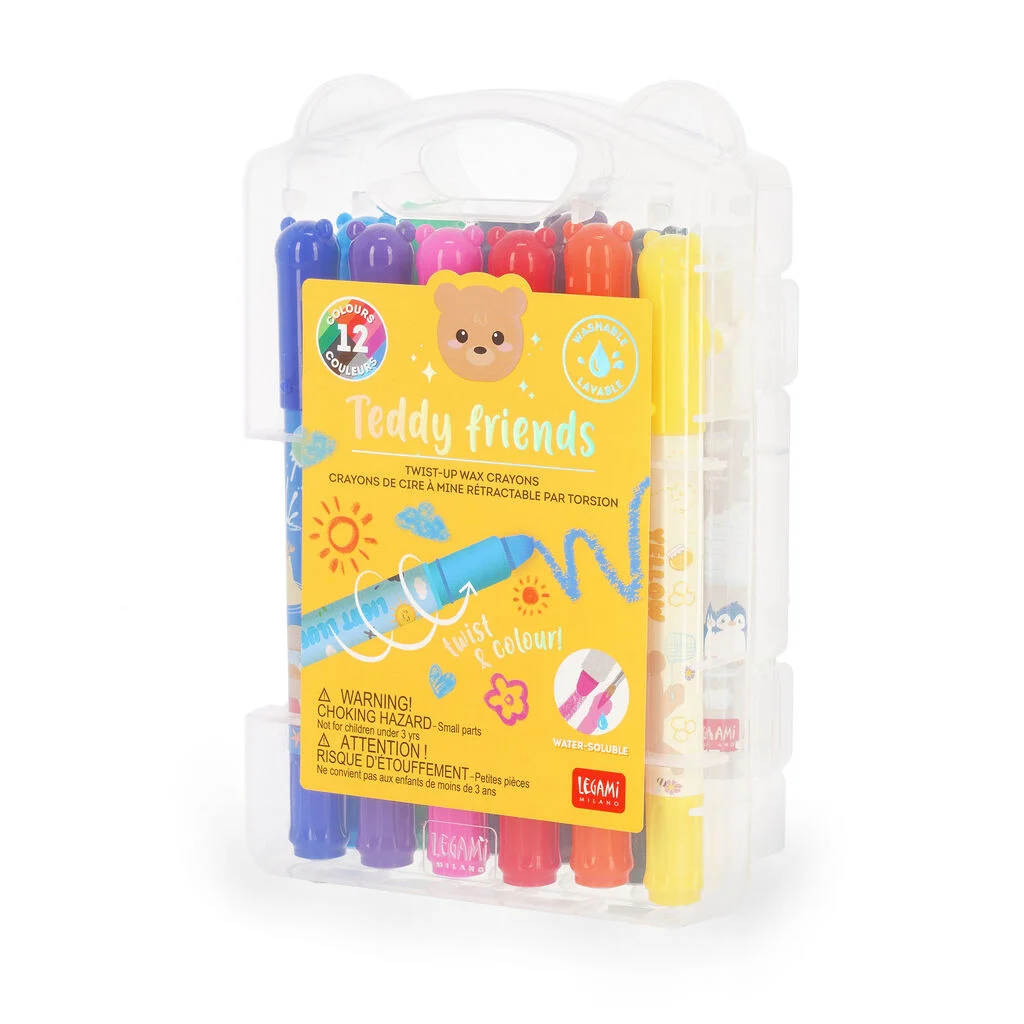 Set de 12 Crayons Gras Rotatifs – Teddy Friends – Legami – Image 8