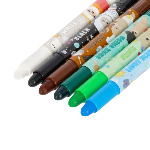 Set de 12 Crayons Gras Rotatifs – Teddy Friends – Legami – Image 3