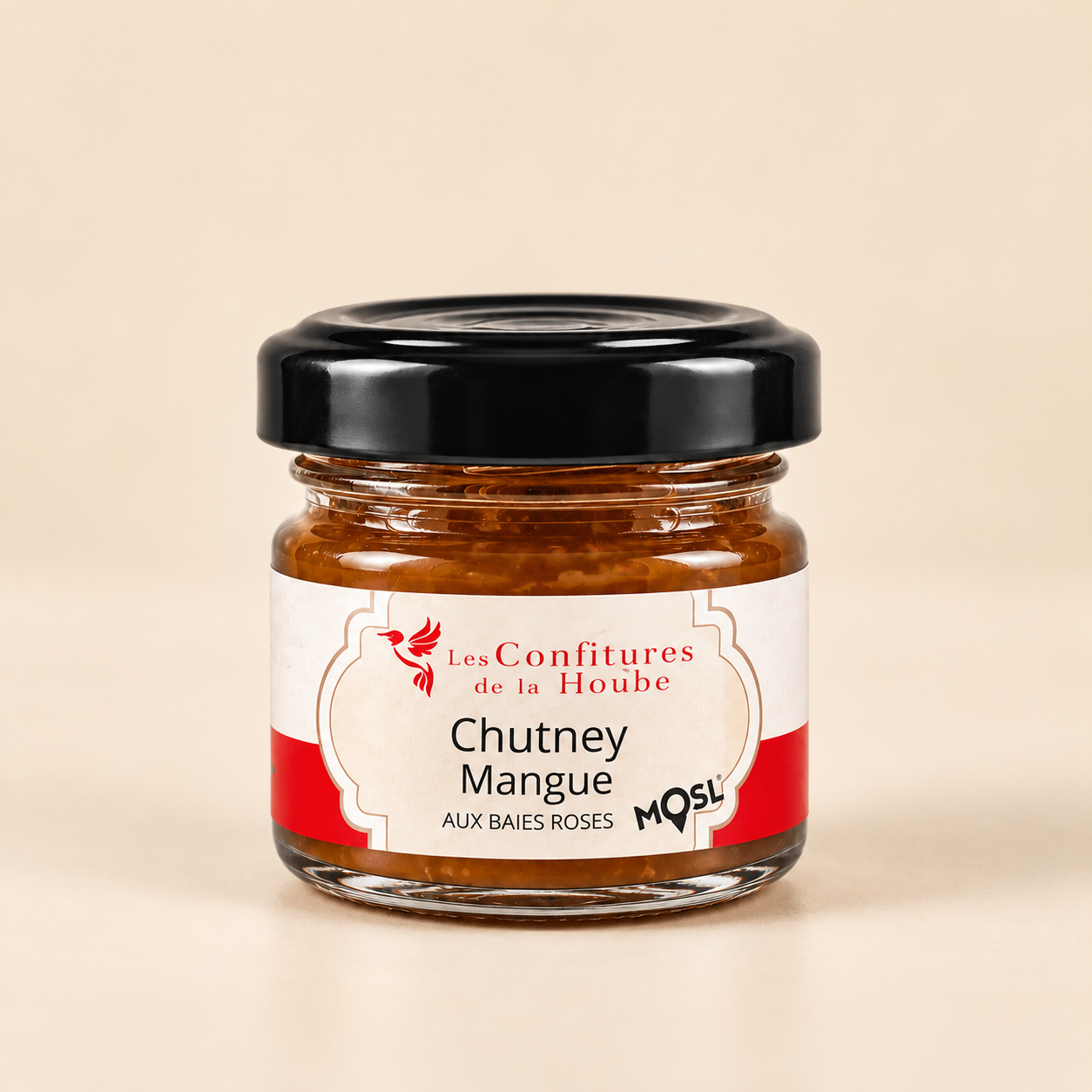 Chutney Mangue aux Baies Roses 28 g – Les Confitures de la Hoube