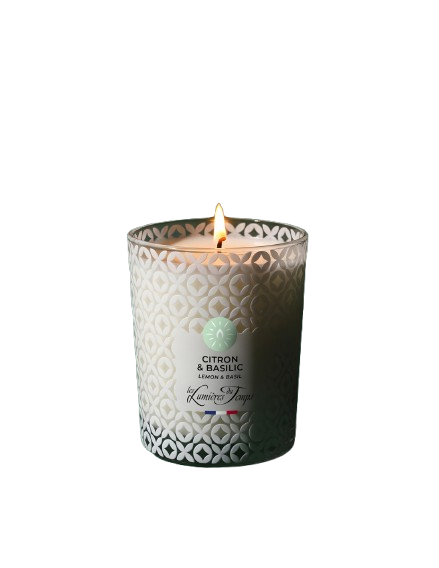 Bougie - citron basilic - 90grs - Les lumières du temps