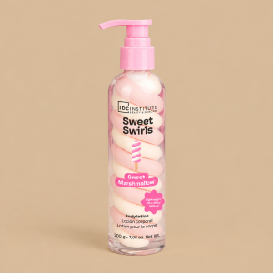 Lotion corporelle Sweet Swirls en flacon rose