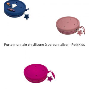 Pochette en silicone à personnaliser - forme Coeur - PetitKids