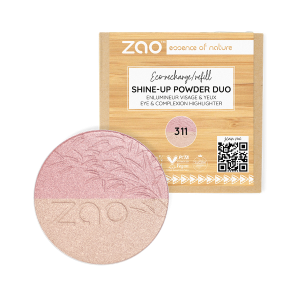 Shine-up Powder duo 311 Rose & or (3)-ZAO-makeup-bio