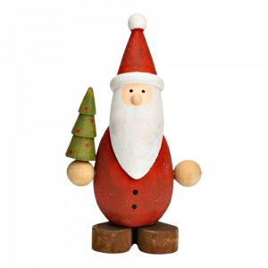 concept-store-idees-et-saveurs-Figurine Père Noël avec sapin en bois