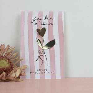 concept-store-idees-et-saveurs-Pin’s Joli Brin d’Amour en laiton- My lovely thing