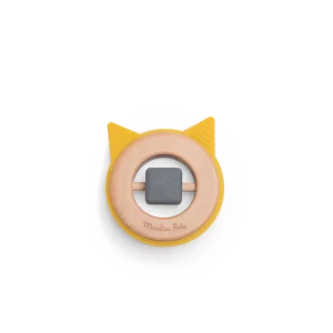 idees-et-saveurs-Hochet_anneau_de_dentition_bois_et_silicone_Chat_Les_Moustaches_Moulin_Roty_